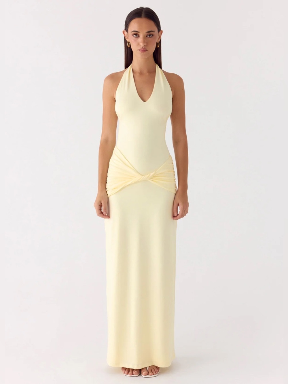 Peppermayo Maribelle Maxi Dress in Lemon - Size 6